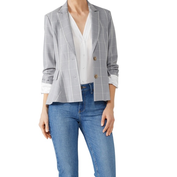 RACHEL Rachel Roy Jackets & Blazers - NWT Rachel Roy Windowpane Plaid Blazer Sz 10